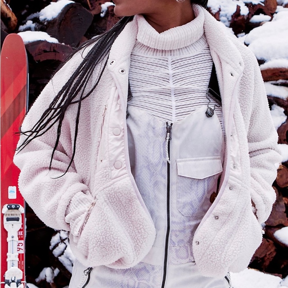 NWT FREE PEOPLE Hit The Slopes Fleece Jacket